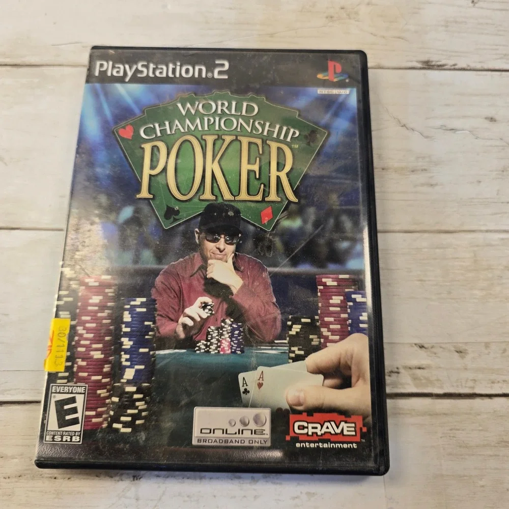 World Championship Poker Sony PlayStation 2 PS2 Game Complete CIB Blue Disc